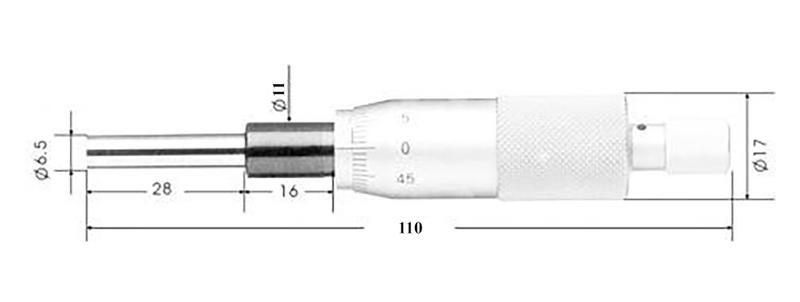 Ходовой винт микрометра  0-25мм (0,001мм) (микрометрическая головка) "CNIC" (438-515) — фото товара