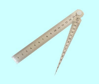 Линейка Металлическая  150 мм с конусом для измерения внутреннего диаметра "CNIC" — фото товара